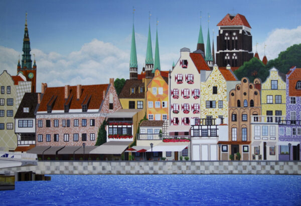 Gdansk 130x90cm akryl plotno 2024